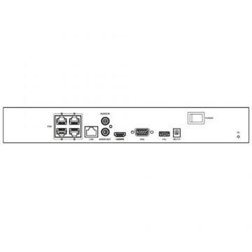 NVR 4 canale, 6MP, 4 x PoE, latime banda 60Mbps, Line Intrusion, 1 port SATA - Hikvision HiLook NVR-104MH-D/4P(D)