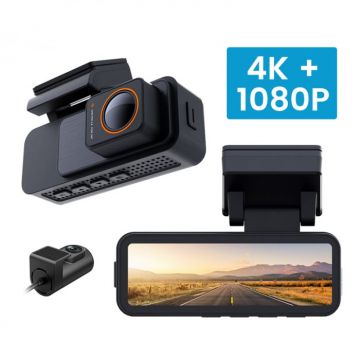 Camera Auto iSEN X30, 2.4G LTE, 3.2   IPS, 4K 25fps, WiFi Hotspot,  Modul GPS, Monitorizare la Distanta, G-sensor, Comunicare bidirectionala,  Camera fata spate