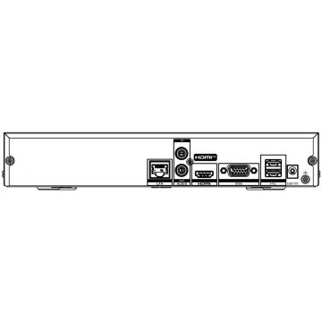 NVR 4 canale Hikvision HiLook NVR-104MH-C(D), 8MP 4K, latime de banda 40Mbps, Detectare miscare, 1 port SATA