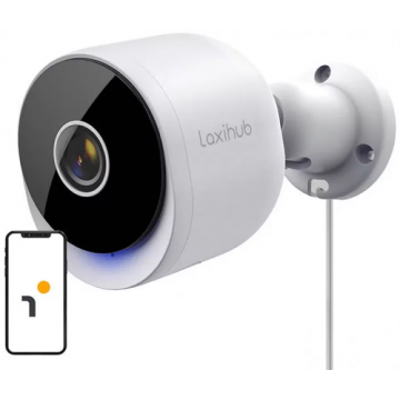 Camera de supraveghere exterior Arenti O2, 3MP/2K, Wi-Fi, IP65 (Alb)