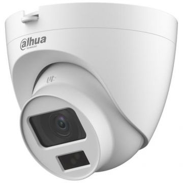 Camera supraveghere Dome cu iluminare duala Dahua HAC-HDW1200CLQ-IL-A-0280B-S6, 2 MP, IR/lumina alba 20 m, 2.8 mm, microfon