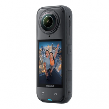 Camera Video de Actiune Insta360 X5 Standard Bundle, Filmare 360, 8K, Foto 72 MP/18 MP, Wi-Fi, USB, Giroscop 6 axe, Bluetooth, Waterproof 15m (Negru)