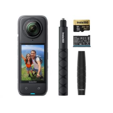 Camera video sport Insta360 X4 Adventure Bundle, 8K, 72 MP/18 MP, 360°, Wi-Fi, Bluetooth, Giroscop 6 axe, 4 Microfoane, Active HDR, Timelapse (Negru) Camera video sport Insta360 X4 Adventure Bundle, 8K, 72 MP/18 MP, 360°, Wi-Fi, Bluetooth, Giroscop 6 axe, 4 Microfoane, Active HDR, Timelapse (Negru)