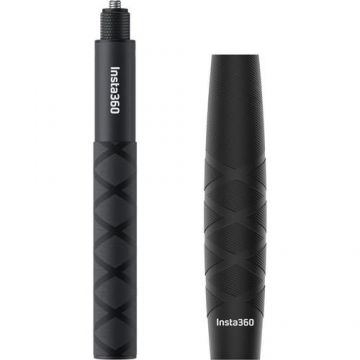 Invisible Selfie Stick Insta360, Sleeve inclus, 85cm (Negru)