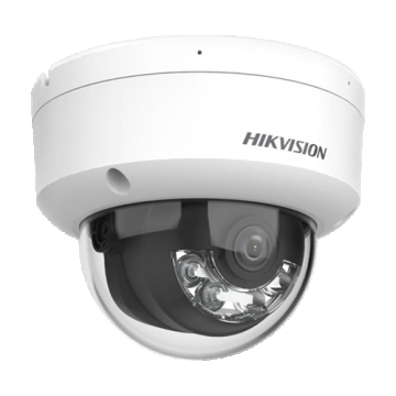 Kit supraveghere video Hikvision 4 camere IP 4K IR 30m lumina alba 30m lentila 2.8mm microfon, NVR 4 canale PoE 12MP AcuSense