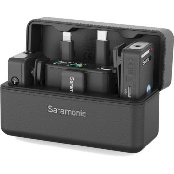 Microfon wireless Saramonic Ultra 01, 1x Receiver, 2x Microfon, Autonomie microfon 6 ore, Raza de actiune 250-300m, Noise canceling, Negru Microfon wireless Saramonic Ultra 01, 1x Receiver, 2x Microfon, Autonomie microfon 6 ore, Raza de actiune 250-300m, Noise canceling, Negru
