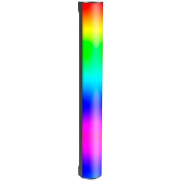 Accesoriu Camera Video Actiune PU4139, LED RGB, 3000 mAh, 800lm, 2500K-9000K, 10W, 30 cm, Negru