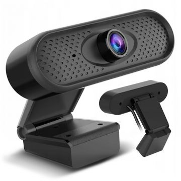 Audiocore Camera web USB cu microfon si clema de montaj NanoRS, RS680, Full HD 1080P, 30 fps, 1.7 m cablu