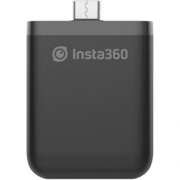 Baza baterie verticala Insta360 CINORHM/A, USB-C, 1190 mAh (Negru)