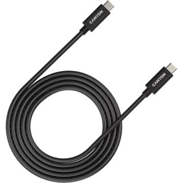 Cablu video Canyon USB-C Male - USB-C Male, 2 m, Black