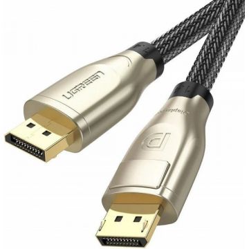 Cablu video Ugreen DP112 DisplayPort Male - DisplayPort Male, v1.4, 3 m, Negru