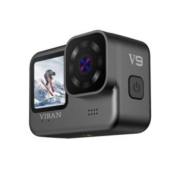 Camera de actiune iSEN VIRAN V9, 4K, Ecran LCD 2.0inch, Filmare 170 grade, Wi-Fi, Functie anti-tremurat, Telecomanda wireless, 1200 mAh (Negru)