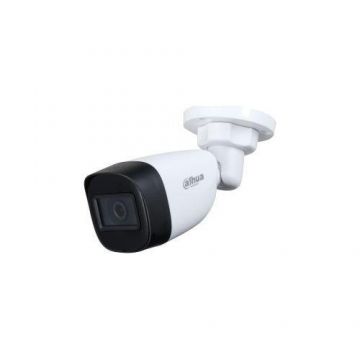 Camera de supraveghere Dahua HAC-HFW1200C-0280B-S6 Bullet HDCVI si analogica, 2MP, CMOS 1/2.7, 2.8mm, IR 30m, super adapt, IP67, plastic