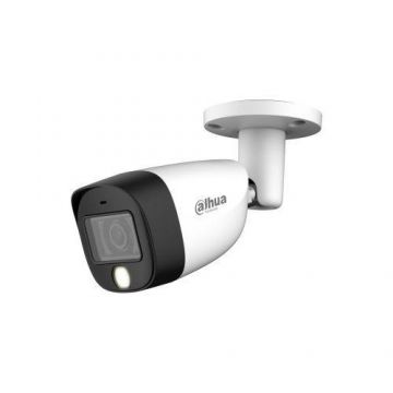 Camera de supraveghere Dahua HAC-HFW1500CM-IL-A-0280B-S2 Bullet, 5MP, 2.8mm, Smart Dual Light, IR20, microfon