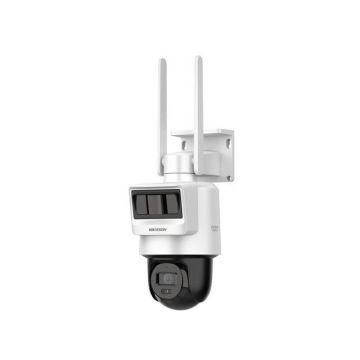 Camera de supraveghere PTZ rotativa GSM 4G LTE Hikvision HiLook PTZ-N2C400I-K/4G/C05S10, 4 MP, PIR + Radar 12 m, 4 mm, IR 30m, microfon si difuzor, acumulator 50.76 Wh, slot card