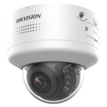 Camera IP Dome PTRZ Hikvision, 4K 8MP, ColorVu, lentila motorizata 2.8 - 12 mm, IR 40m, lumina alba 40m, difuzor, microfon, alarma, IP66, IK10 - DS-2CD2787G2H-LIPTRZS2U/SL(2.8-12MM)