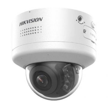 Camera IP Dome PTRZ Hikvision, AcuSense DarkFighter, 4K 8 MP, alarma, microfon, lentila motorizata 2.8-12mm, IR 40m, IK10, PoE - DS-2CD2786G2H-IPTRZS2U/SL(2.8-12mm)