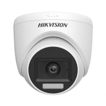 Camera supraveghere Dome Hikvision Smart Hybrid Light DS-2CE76D0T-LPFS(2.8MM), 2 MP, IR 20 m, lumina alba 20 m, 2.8 mm