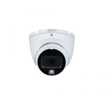 Camera supraveghere exterior Dome cu iluminare duala Dahua HAC-HDW1200TLM-IL-A-0280B-S6, 2 MP,  2.8 mm, IR/lumina alba 20 m, microfon