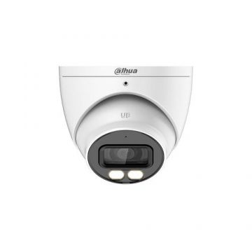 Camera supraveghere exterior Dome cu iluminare duala Dahua HAC-HDW1801T-IL-A-0280B-S2, 4K, IR/lumina alba 40 m, 2.8 mm, microfon