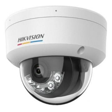 Camera supraveghere exterior Hikvision DS-2CD1127G2H-LIU(4mm), IP, 2MP, ColorVu, lentila 4mm, Smart Hybrid Light, IR 30m, lumina alba 30m, microfon, PoE, IK08
