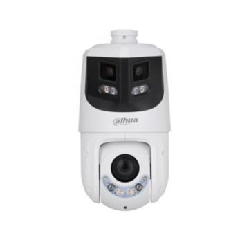 Camera supraveghere exterior IP Speed Dome PTZ Dahua Starlight TiOC SDT4E425-8P-GB-APV1, 8MP + 4MP, 5 - 125mm, IR/lumina alba 100m/50m, 25x, slot card, Smart tracking, panoramic, PoE+