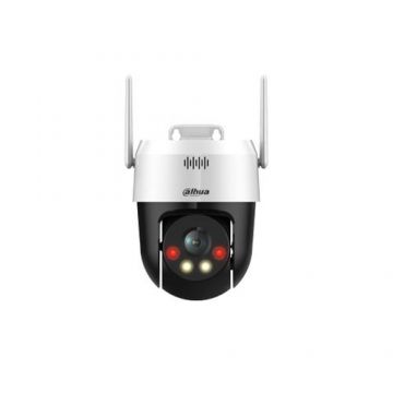 Camera supraveghere exterior IP WiFi PT Dahua Full Color Smart Dual Light Active Deterrence SD2A200HB-GN-AW-PV-0400-S2, 2 MP, 4 mm, IR/lumina alba 30 m, detectie umana, slot card, alarma acustica si vizuala, microfon, vizualizare de pe telefon