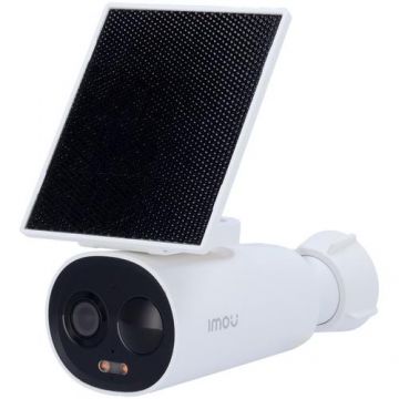 Camera supraveghere exterior WiFi cu panou solar IMOU Cell 3C IPC-K9DC-5M0WEH-V2, 5 MP, 2.8 mm, IR / lumina alba 15 m, 5000 mAh, slot card, microfon si difuzor