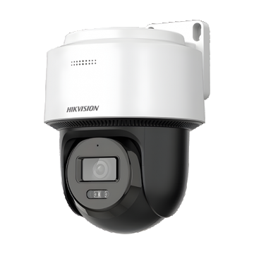 Camera supraveghere rotativa exterior IP mini PT cu iluminare duala HikVision Smart Hybrid-Light DS-2DE2C400MWG-E, 4 MP, 2.8 mm, lumina alba/IR 30 m, slot card, microfon si difuzor, PoE, auto tracking