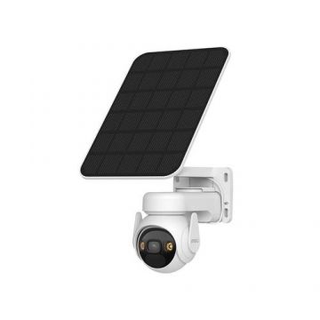 Camera supraveghere rotativa PT cu panou solar Imou Cell PT 4G, 3 MP, 3.6 mm, detectie umana, PIR, auto-tracking, IR/lumina alba 20 m, acumulator 15000 mAh, slot card, IP66, slot SIM, microfon si difuzor, sirena 120 dB, vizualizare de pe telefon
