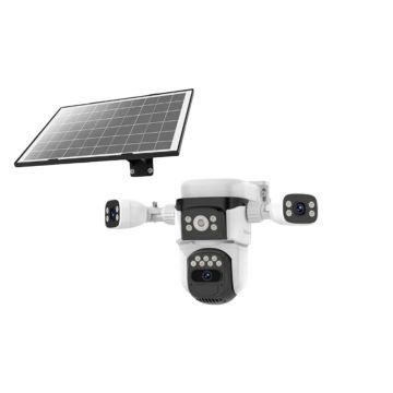 Camera supraveghere Speed Dome PT 4G cu iluminare duala si panou solar Vstarcam BG621SR, PIR 10 m, 4x 4 mm, IR/lumina alba, microfon si difuzor, alarma, acumulator 8000 mAh, tracking, slot card