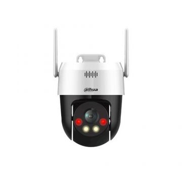 Camera supraveghere wireless IP WiFi cu iluminare duala Dahua Active Detterence Picoo P5AE-PV, 5 MP, IR/lumina alba, 4 mm, slot card, vizualizare de pe telefon, microfon si difuzor, auto tracking