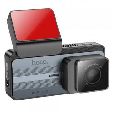 Camera Video Auto HOCO DV11, 2K 4MP, Wi-Fi, GPS, Afisaj 3.69inch (Gri)