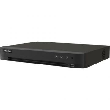 DVR Hikvision 4 canale analogice + 4 IP, 8MP/4K, AcuSense, H.265 Pro+, HDMI 4K, Protectie perimetrala, IDS-7204HTHI-M1/XT/4A+4/1ALM