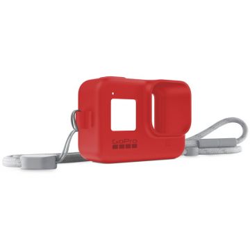 GoPro Sistem prindere si transport GoPro Sleeve + Snur, Rosu pentru Hero8 Black