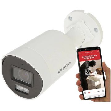 HIKVISION Camera de supraveghere IP Bullet 4MP Smart Hybrid Light with ColorVu Hikvision DS-2CD2047G3-LI2UY/SL(2.8MM), lentila fixa, IR 40M