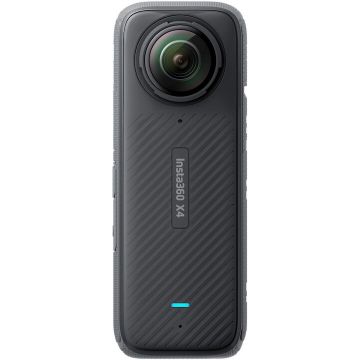 INSTA360 Camera video sport Insta360 X4 8K, senzor 72 Mpx, diafragma f/1.9, acumulator 2290 mAh, senzor giroscop, rezistent la umiditate, fotografiere / inregistrare 360°, negru