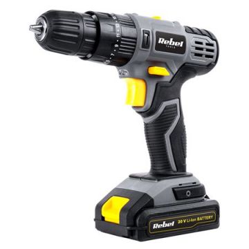Masina de Gaurit si Insurubat cu Acumulator Rebel RB-2001, 20V, 2Ah, 13 Accesorii