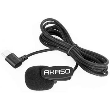 Microfon extern Akaso SYZ0086-BK, pentru Brave 7/Brave 8, 1.5 m (Negru)