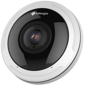 MILESIGHT TECHNOLOGY Camera de supraveghere pentru interior-exterior Milesight, IP fisheye, Distanta IR 15 m, Tip lentila fixa 1.98 mm, Microfon, da, PoE, Slot card SD, MS-C9674-PA