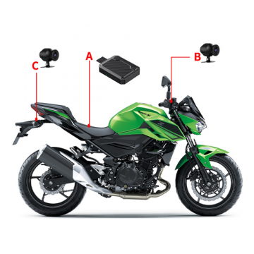 Mini camera de bord iSEN ZW2 pentru motociclete, 4G, HD1080P, WIFI, GPS tracking, 145  , G-sensor, inregistrare in bucla, ADAS, IP67 (Negru)