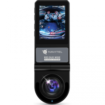 NAVITEL Camera auto, DVR Navitel RS3 DUO WIDE, 2K 2560p, 30 fps, 240, 2, Negru