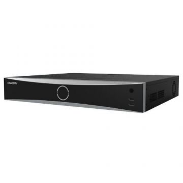 NVR Hikvision 4K, 32 canale IP cu PoE, 200W, AcuSense, Recunoastere faciala, 4x SATA, H.265+