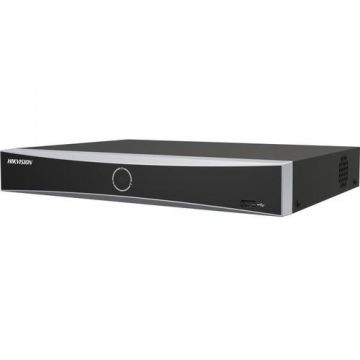 NVR HikVision AcuSense DS-7608NXI-K1/8P, 8 canale PoE, 4 K, 80 Mbps, recunoastere faciala, protectie perimetrala