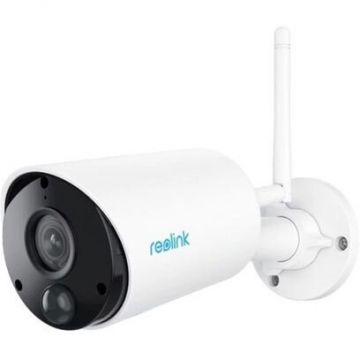 Reolink Camera de supraveghere exterior wireless WiFi Reolink Argus B320, 3 MP, PIR, IR 10 m, 2.4 GHz, 5200 mAh, microfon si difuzor, sirena, slot card