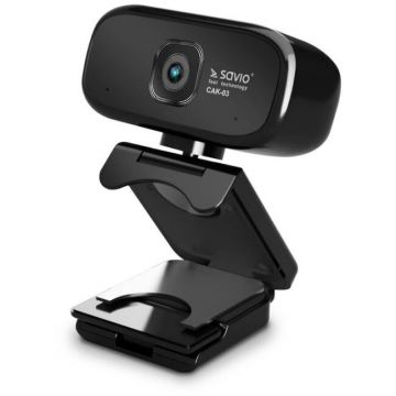 Savio Webcam, Savio, USB HD, CAK-03, Negru