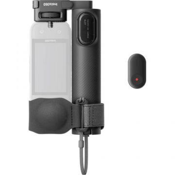 Selfie stick pliabil Insta360 2-in-1, Telecomanda, 1/4inch, pentru Insta360 X5 / X4 / X3 (Negru)