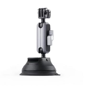 Suport cu ventuza PGYTECH pentru camere sport Osmo Action, Insta360 si GoPro, suporta maxim 300 g (Negru/Gri)