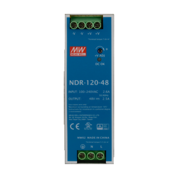 Sursa de alimentare in comutatie, 48V / 2.5A, sina DIN - MEAN WELL NDR-120-48