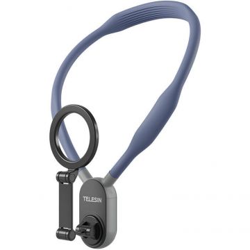 Accesoriu Camera Video Actiune MNM-001-B compatibil cu telefoane, Negru/Albastru